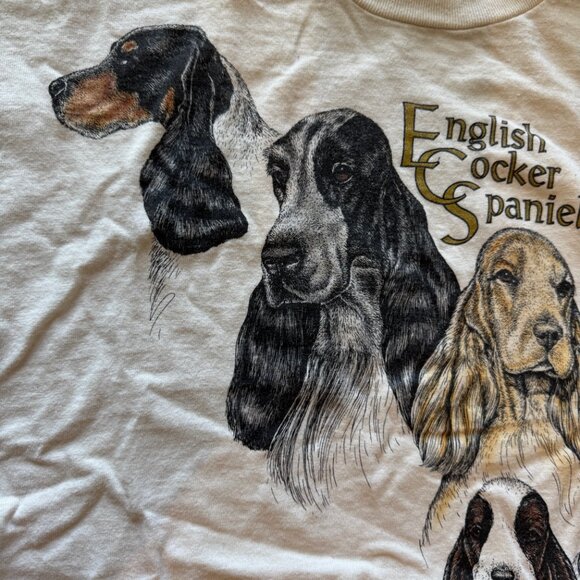 VINTAGE ENGLISH COCKER SPANIEL CALIFORNIA DESIGNS TSHIRT LARGE - Picture 8 of 9